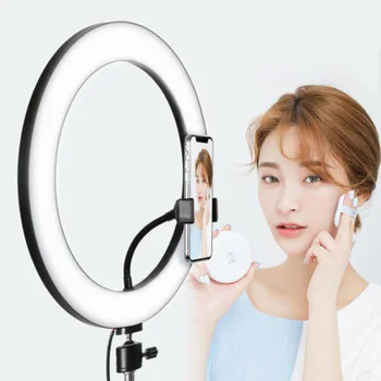 26cm Dimmable LED Studio Camera Selfie Ring Light Beauty With Ball Head 3000-5000k 5-15w Fashion Ring Light
26cm Dimmable LED Studio Camera Selfie Ring Light Beauty With Ball Head 3000-5000k 5-15w Fashion Ring Light