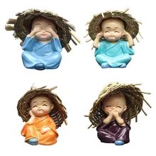 4pcs Resin Crafts Cute Buddhist Little Wise Monk Buddha Statue Figurines For Interior Handicraft Sculpture Table Car Decoration
4pcs Resin Crafts Cute Buddhist Little Wise Monk Buddha Statue Figurines For Interior Handicraft Sculpture Table Car Decoration