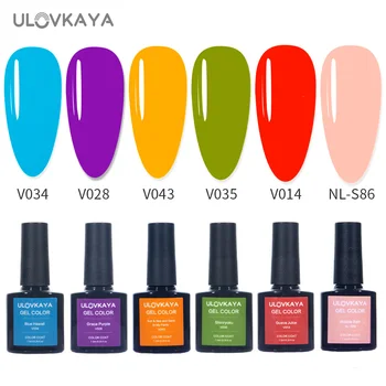 ULOVKAYA 7.3ml Nail Gel Polish Purple Orange Color Soak Off UV Gel Varnish For Nail Art Design Semi-permanent Gelish Nail Polish
ULOVKAYA 7.3ml Nail Gel Polish Purple Orange Color Soak Off UV Gel Varnish For Nail Art Design Semi-permanent Gelish Nail Polish