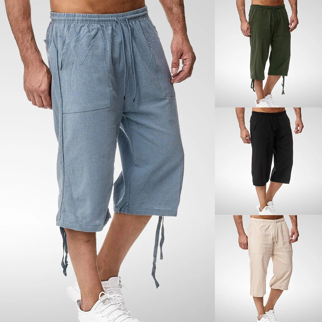 Linen Short Men 3/4 Length Knee Cotton Large Size High Waist Plus Size 3XL Bermuda Shorts Male Long Men's Summer Breeches 2020
Linen Short Men 3/4 Length Knee Cotton Large Size High Waist Plus Size 3XL Bermuda Shorts Male Long Men's Summer Breeches 2020