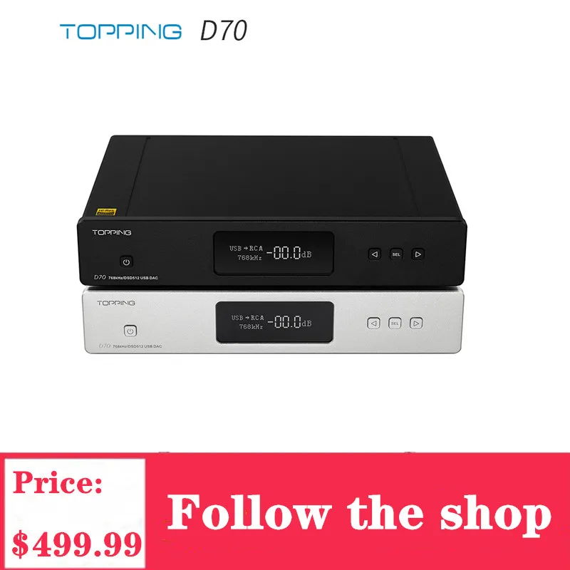TOPPING D70 Hi-res Audio Con Decodificador AK4497 * 2 DAC AK4118 XMOS XU208 DSD512 Native 32Bit/768kHz De Control Remoto
TOPPING D70 Hi-res Audio Con Decodificador AK4497 * 2 DAC AK4118 XMOS XU208 DSD512 Native 32Bit/768kHz De Control Remoto