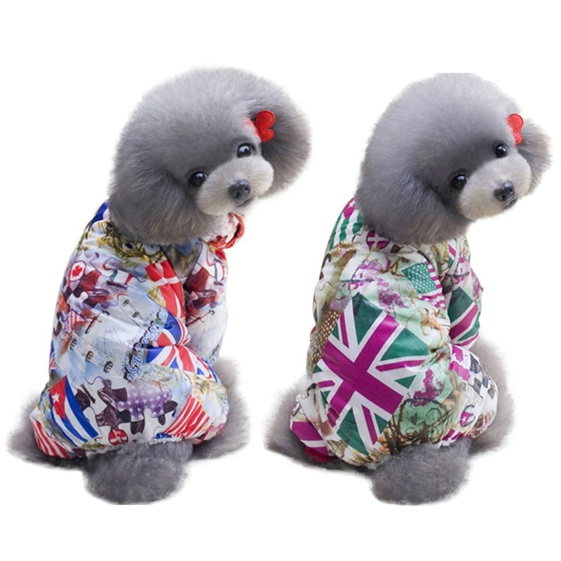Winter Pet Dogs Coat Clothes Printed Warm 4 Legged Dog Clothes For Small Dogs Chihuahua Pet Thicken Jumpsuit Clothing
Winter Pet Dogs Coat Clothes Printed Warm 4 Legged Dog Clothes For Small Dogs Chihuahua Pet Thicken Jumpsuit Clothing