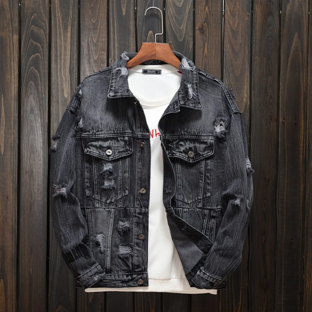 Men's Jeans Jacket Autumn Winter Vintage Wash Distressed Denim Mens Jackets And Coats Top Blouse Outwear Jaqueta Masculino
Men's Jeans Jacket Autumn Winter Vintage Wash Distressed Denim Mens Jackets And Coats Top Blouse Outwear Jaqueta Masculino
