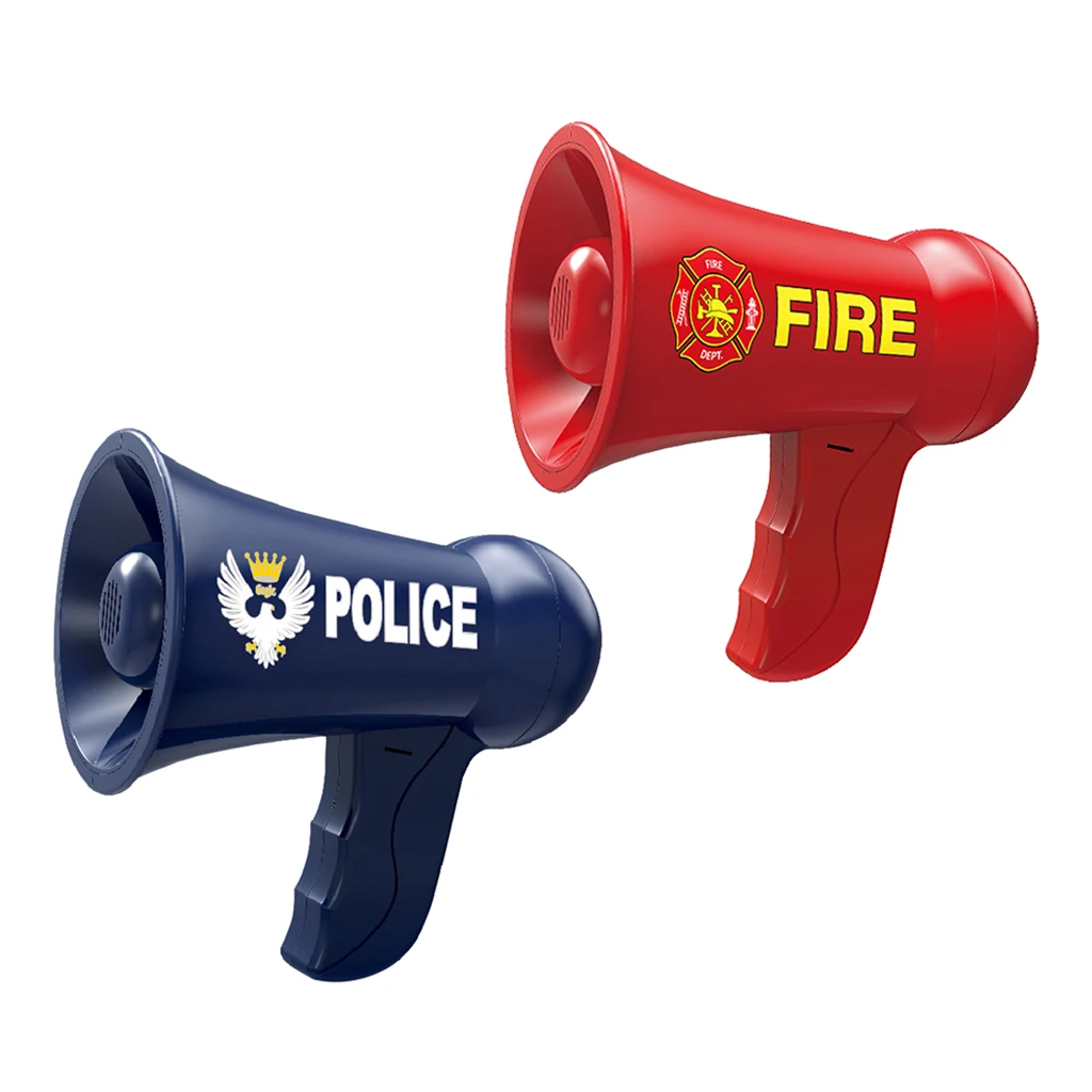 Pretend Play Police Fireman Megaphone With Siren Sound Loud Speaker Toys Pretend Play Police Fireman Megaphone With Siren Sound Loud Speaker Toys