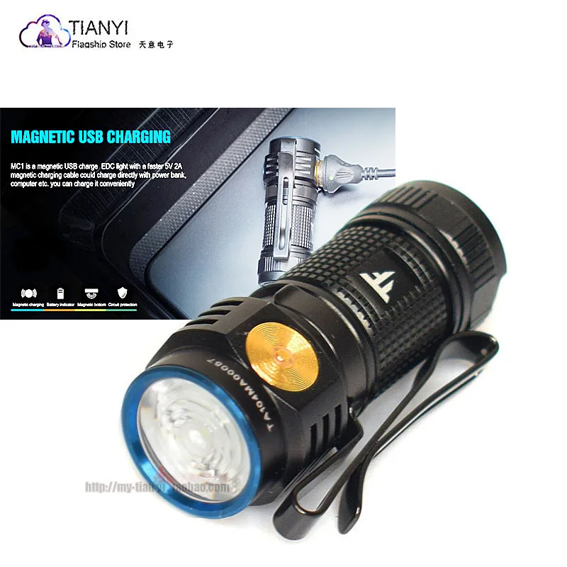 Small Flashlight Military Grade III Hard Oxidation 1000 lumens family flashlight Magnetic-Charging torch with 650mAh 16340 TORCH
Small Flashlight Military Grade III Hard Oxidation 1000 lumens family flashlight Magnetic-Charging torch with 650mAh 16340 TORCH
