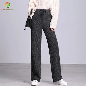 Knit Wide Leg Pants Women 2019 Autumn Elastic High Waist Casual Loose Full Length Pants Plus Size Trousers Female
Knit Wide Leg Pants Women 2019 Autumn Elastic High Waist Casual Loose Full Length Pants Plus Size Trousers Female