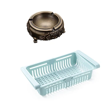 Vintage Ashtray with Embossed Flower Bronze with Creative Refrigerator Storage Box Blue
Vintage Ashtray with Embossed Flower Bronze with Creative Refrigerator Storage Box Blue