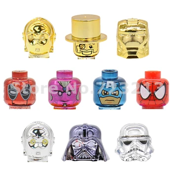 Single Sale Mr Gold Figure Chrome Face Head Gold Silver 2 color Building Blocks Models Bricks Toys Children POGO
Single Sale Mr Gold Figure Chrome Face Head Gold Silver 2 color Building Blocks Models Bricks Toys Children POGO