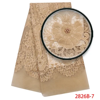 Nigerian Lace Fabric 2019 High Quality Lace Gold Designs French Lace Fabric Mesh Tulle With Beads for African Party AMY2826B-1 
Nigerian Lace Fabric 2019 High Quality Lace Gold Designs French Lace Fabric Mesh Tulle With Beads for African Party AMY2826B-1