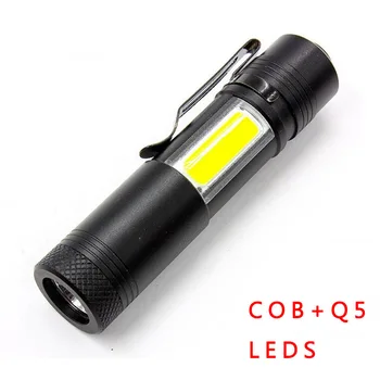 Q5+COB LED Mini Flashlight High Powerful Portable Work Light Lanterna Zoomable Flash Lights Hand Torch Flash Lamp Camping 2 way
Q5+COB LED Mini Flashlight High Powerful Portable Work Light Lanterna Zoomable Flash Lights Hand Torch Flash Lamp Camping 2 way