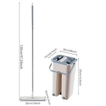 Flat Floor Mop Scraping Ultra-Fine Fiber Mop Self Wet and Dry Cleaning Microfibe X4YE
Flat Floor Mop Scraping Ultra-Fine Fiber Mop Self Wet and Dry Cleaning Microfibe X4YE