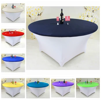 Mix Color Round Spandex Table Cover Cloth Stretch Tablecloth For Banquet Wedding Event Decoration 
Mix Color Round Spandex Table Cover Cloth Stretch Tablecloth For Banquet Wedding Event Decoration