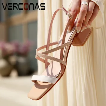 VERCONAS 2020 Sweet Woman Pumps Woman Sandals Brand Design Genuine Leather Consic Square Toe Square High Heeled Shoes Woman
VERCONAS 2020 Sweet Woman Pumps Woman Sandals Brand Design Genuine Leather Consic Square Toe Square High Heeled Shoes Woman