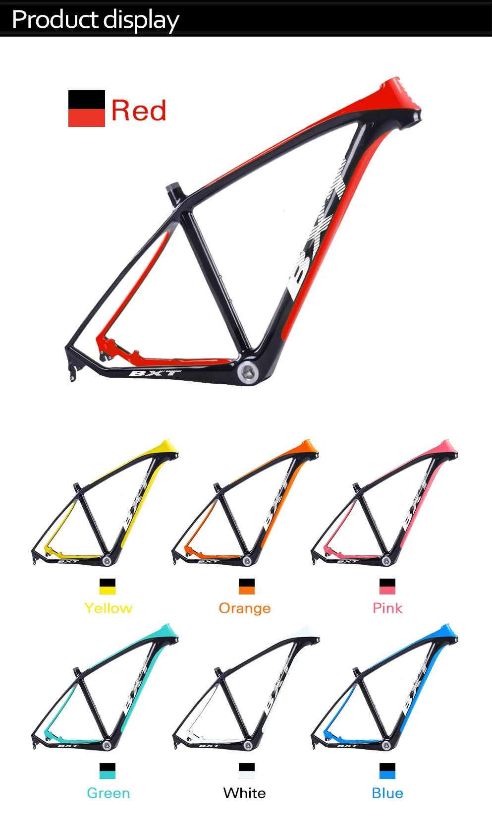 Flash Deal Updated 2019 T800 carbon mtb frame 29er with fork to match 29 full carbon mountain bike frame  17 19inch 31.6mm seatpost 11