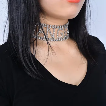 Ingemark Fashion Angel Character Rhinestone Choker Necklace for Women Luxury Maxi Statement Jewelry Neck Chain Gift 
Ingemark Fashion Angel Character Rhinestone Choker Necklace for Women Luxury Maxi Statement Jewelry Neck Chain Gift