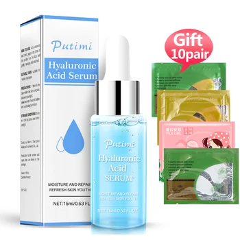 PUTIMI 15ml Hyaluronic Acid Moisturizer Face Serum Shrink Pore Skin Whitening Anti-aging Firming Hydrating Face Care Serum 
PUTIMI 15ml Hyaluronic Acid Moisturizer Face Serum Shrink Pore Skin Whitening Anti-aging Firming Hydrating Face Care Serum