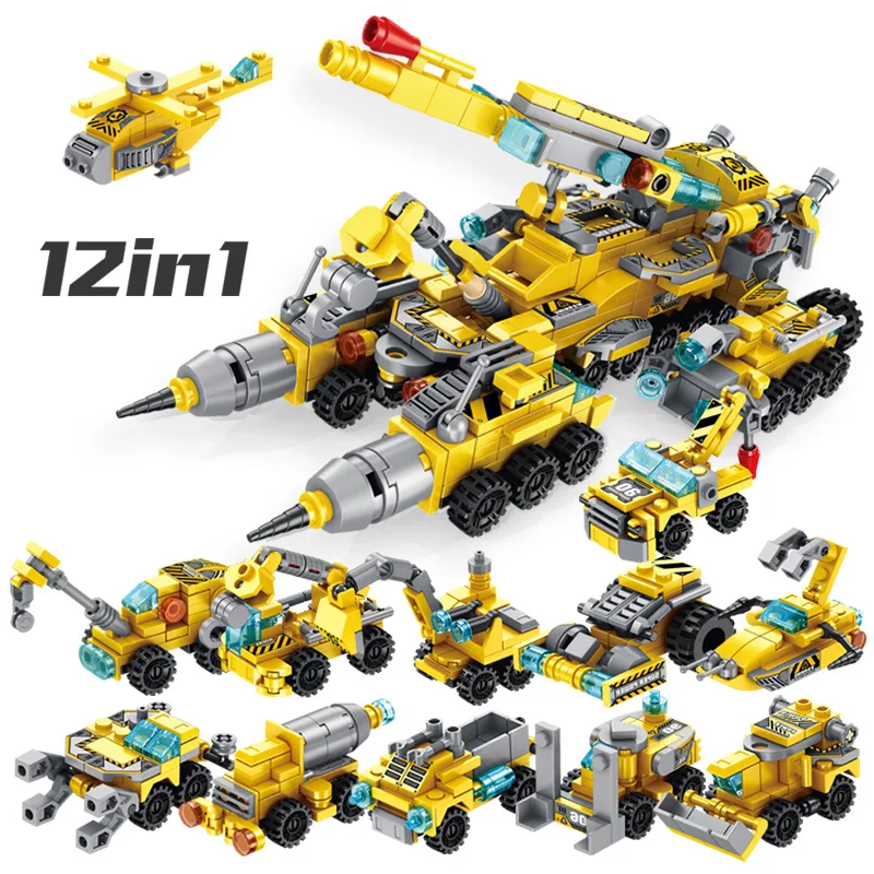 Panlos 12 In1 Multi-function Engineering Vehicle Truck Building Blocks Model Legoing City Bricks Set Toys for Kids Gifts 566pcs
Panlos 12 In1 Multi-function Engineering Vehicle Truck Building Blocks Model Legoing City Bricks Set Toys for Kids Gifts 566pcs
