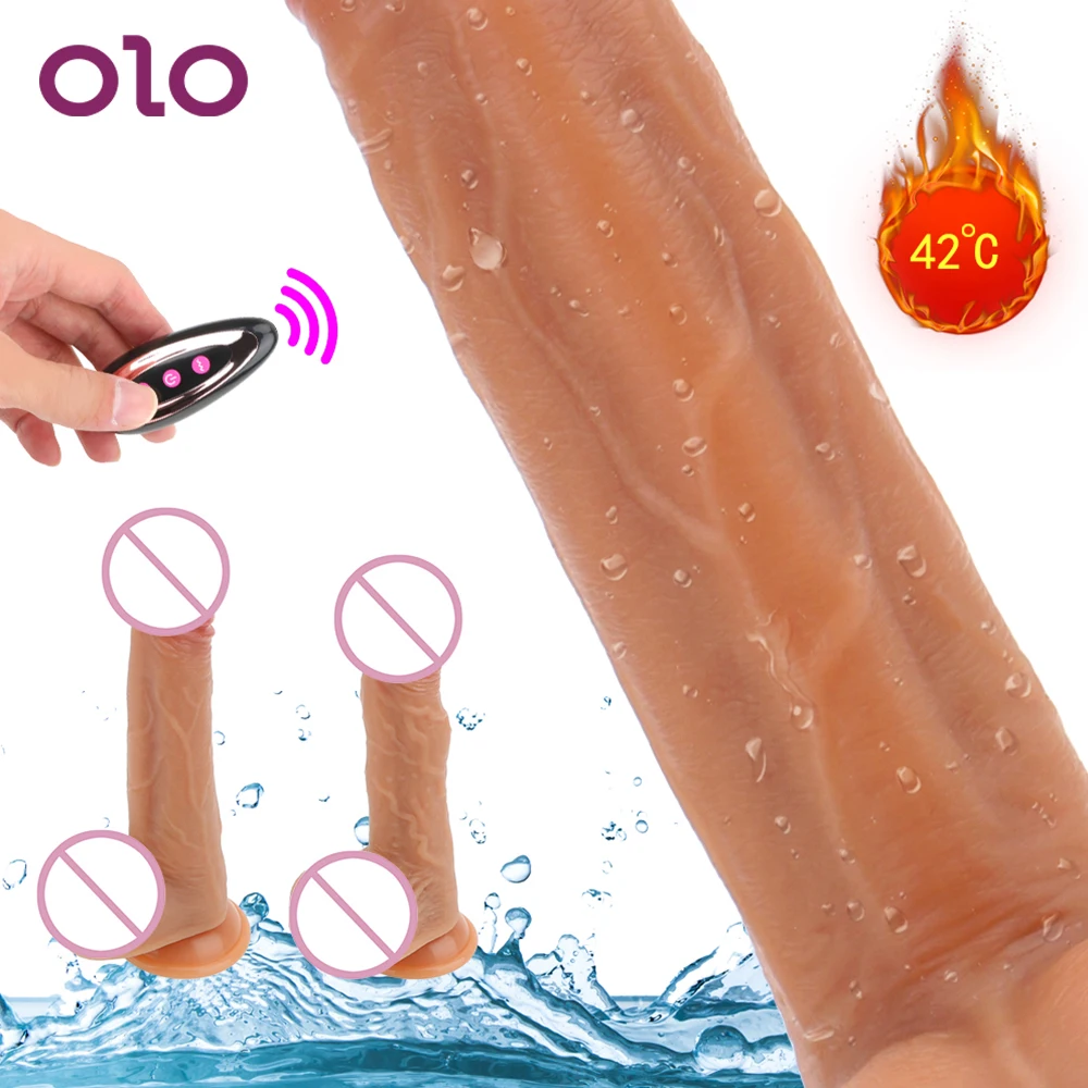 Реалистичный фаллоимитатор OLO G-spot с 10 частотами телескопические Вибраторы