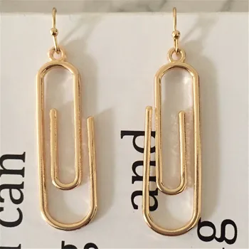 Gold Color Clip Shape Drop Earrings for Women's Fashion Statement Golden Punk Charm Earrings Party Jewelry
Gold Color Clip Shape Drop Earrings for Women's Fashion Statement Golden Punk Charm Earrings Party Jewelry