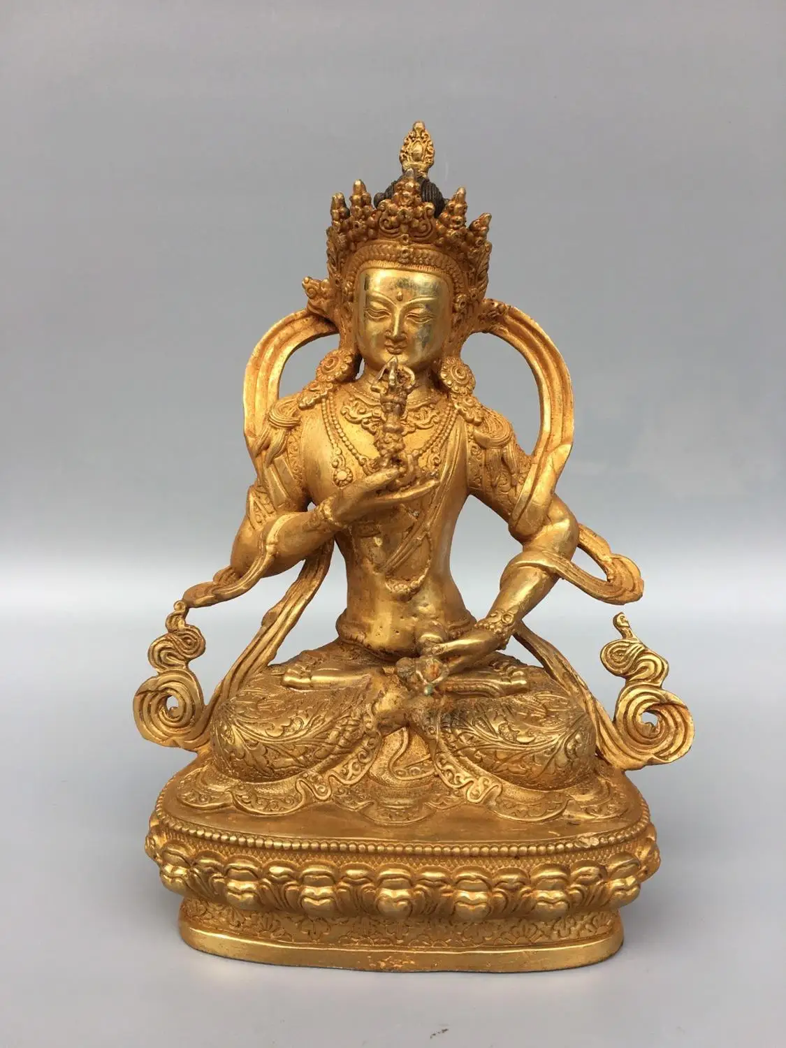 9" Tibet Buddhism Old Bronze Vajrasattva Buddha Statue King Kong Vajrasattva mahÄsattva Bodhisattva Statue Enshrine the Buddha
9" Tibet Buddhism Old Bronze Vajrasattva Buddha Statue King Kong Vajrasattva mahÄsattva Bodhisattva Statue Enshrine the Buddha