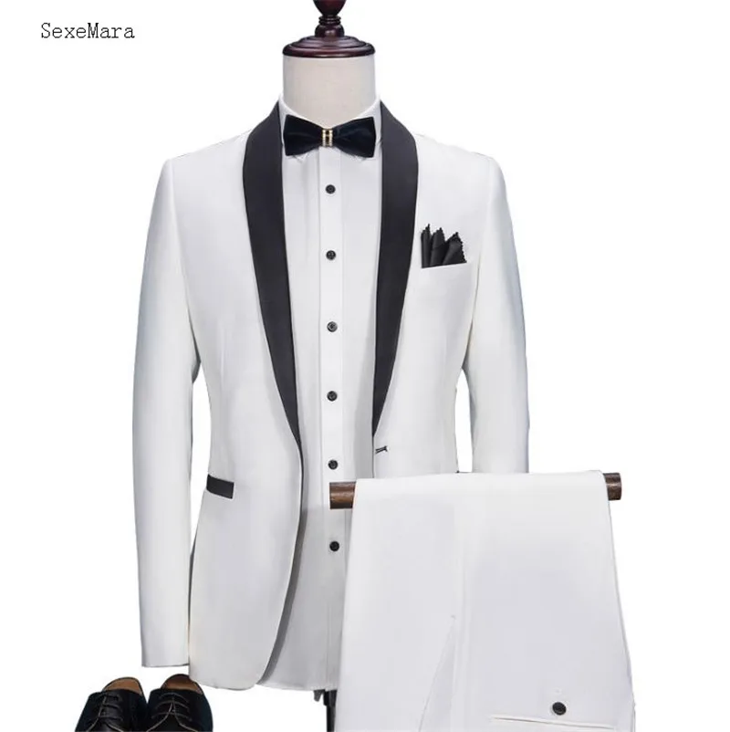 Custom Made White Men's Wedding Tuxedos Groom Suits bridegroom Ring Boy Slim Tuxedos Formal Prom Cloth suit+jacket+pants
Custom Made White Men's Wedding Tuxedos Groom Suits bridegroom Ring Boy Slim Tuxedos Formal Prom Cloth suit+jacket+pants