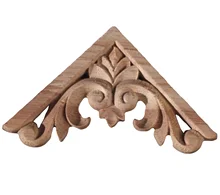 

10pcs/pack Solid Wood Carved Decal Decorative Triangular Flower Cabinet Furniture Small Horned Flower