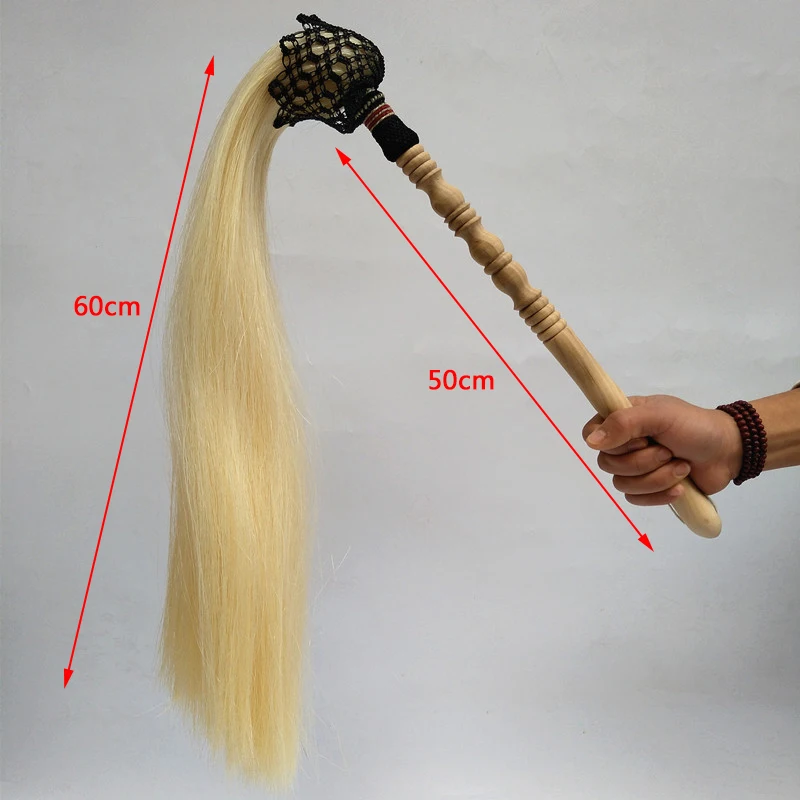 Description Picture 4 of itemTaiji Articles Brushing Dust True Ponytail Taoist Props Outdoor Martial Arts Practice Traditional Performance Tools For theater