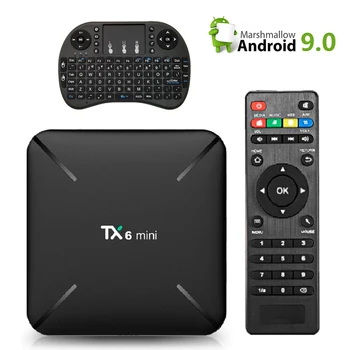 TX6 Mini With Wireless keyboard TV Box Android 9.0 Quad Core 2GB + 16GB 2.4G WiFi 4K HD AirPlay Set Top Box Media Player
TX6 Mini With Wireless keyboard TV Box Android 9.0 Quad Core 2GB + 16GB 2.4G WiFi 4K HD AirPlay Set Top Box Media Player