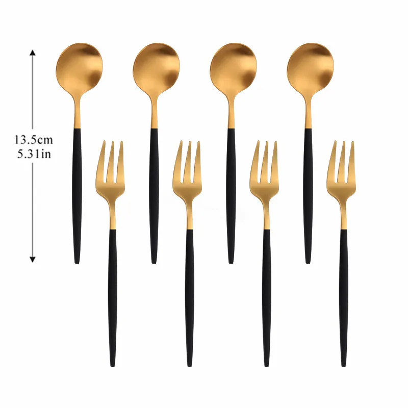 Tea Fork Tea Spoon Stainless Steel Cutlery Set Kitchen Complete Tableware Western 4pcs Matte Icespoon Dinnerware Sets Silverware
Tea Fork Tea Spoon Stainless Steel Cutlery Set Kitchen Complete Tableware Western 4pcs Matte Icespoon Dinnerware Sets Silverware