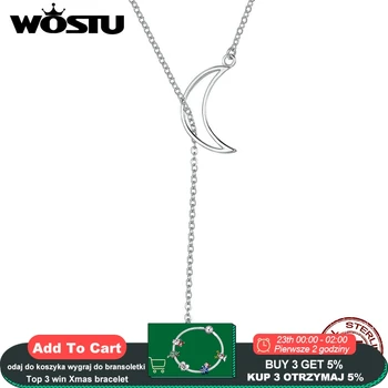 WOSTU Designer 925 Sterling Silver & Rose Gold Moon & Star Pendant Necklaces For Women S925 Jewelry Lover Birthday Gift CQN108
WOSTU Designer 925 Sterling Silver & Rose Gold Moon & Star Pendant Necklaces For Women S925 Jewelry Lover Birthday Gift CQN108