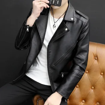 Leather Jackets Men Serkek Deri Mont Jacket Spring Zipper Patchwork Faux Leathers Coat Jaqueta Couro Masculina Veste Cuir Homme 
Leather Jackets Men Serkek Deri Mont Jacket Spring Zipper Patchwork Faux Leathers Coat Jaqueta Couro Masculina Veste Cuir Homme