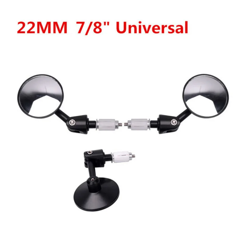 NEW Motorcycle Aluminum Rear View Round 22mm Handle Bar End 7/8 Mirrors Black
NEW Motorcycle Aluminum Rear View Round 22mm Handle Bar End 7/8 Mirrors Black