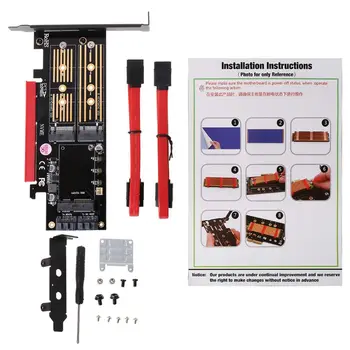 PCI-E 3.0 X16 to M.2 SSD PCIE to M2 Adapter Raiser M Key B Key mSATA 2 x 7Pin SATA Port NVME M2 SSD AHCI mSATA 3 in 1 Riser Card
PCI-E 3.0 X16 to M.2 SSD PCIE to M2 Adapter Raiser M Key B Key mSATA 2 x 7Pin SATA Port NVME M2 SSD AHCI mSATA 3 in 1 Riser Card