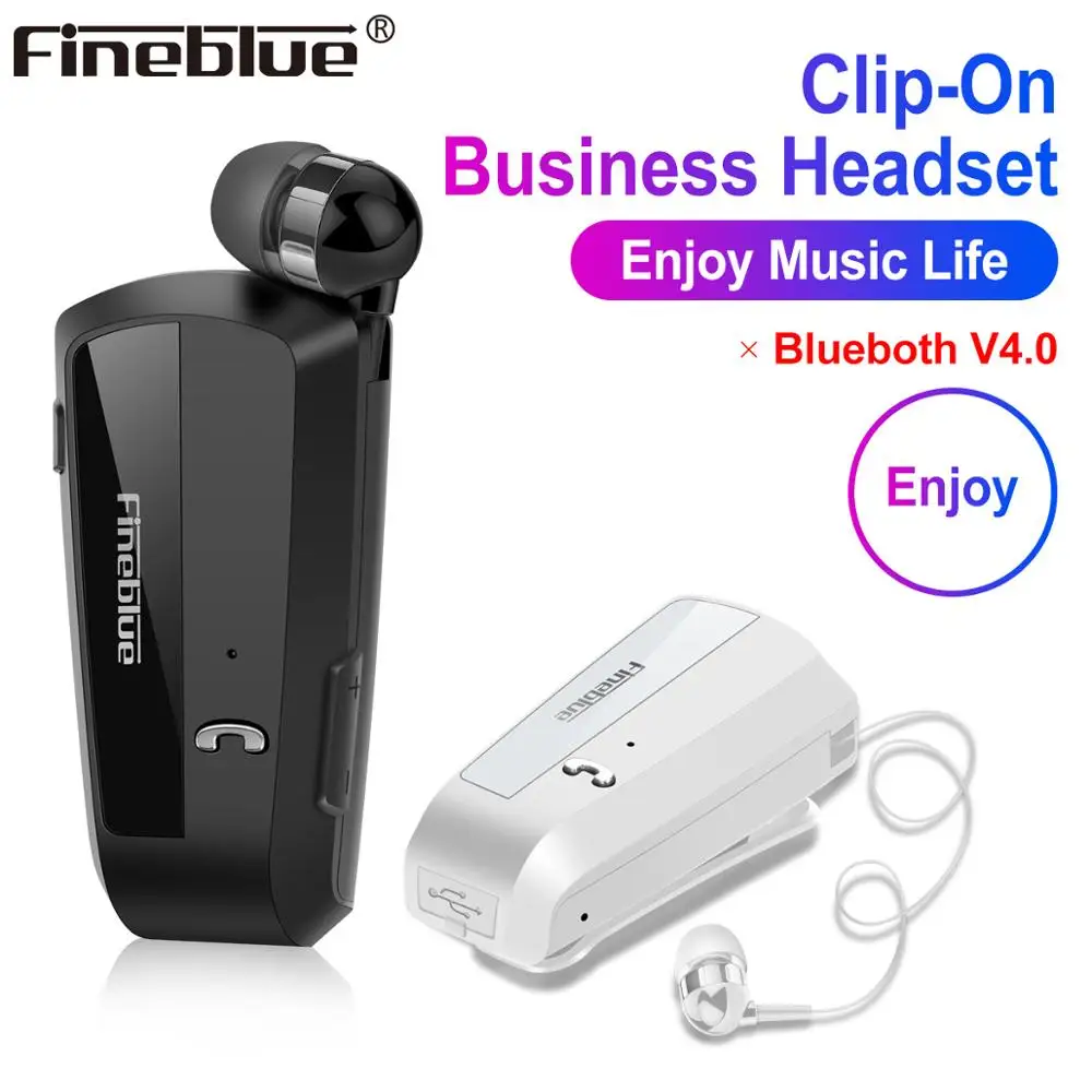 New Fineblue F990 Portable Business Wireless Bluetooth Headset Telescopic Type Collar Clip HD Sound Quality Earphone with Mic NE
New Fineblue F990 Portable Business Wireless Bluetooth Headset Telescopic Type Collar Clip HD Sound Quality Earphone with Mic NE
