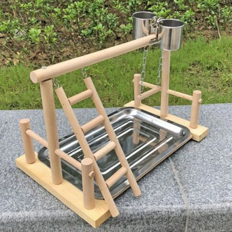 CSS Parrot Wood Stand Activity Center Ladder Swing Tray Cup Perch Bird Play Rack
CSS Parrot Wood Stand Activity Center Ladder Swing Tray Cup Perch Bird Play Rack