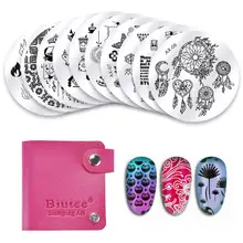 10 шт./компл. штамповки для ногтей набор штампов скребок для ногтей лак для ногтей штамп пластик DIY Дизайн ногтей шаблон набор маникюрные инст...(China)
