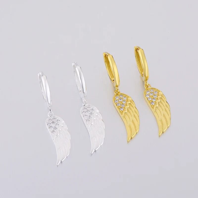 Women Elegant Simple Beautiful Earring Jewelry 925 Sterling Silver Feather With Clear CZ Drop Earrings Gift
Women Elegant Simple Beautiful Earring Jewelry 925 Sterling Silver Feather With Clear CZ Drop Earrings Gift