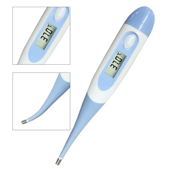 Digital Medical LCD Thermometer Flexible Tip Armpit Oral Temperature Meter With Fever Alarm Soft Head Household Thermometer
Digital Medical LCD Thermometer Flexible Tip Armpit Oral Temperature Meter With Fever Alarm Soft Head Household Thermometer