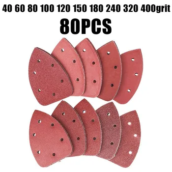 80PCS Sanding Pads Discs Hook And Loop Triangle Sandpapers 140*140*90*6mm For Sanding Wood, Paint, Varnish, Plastic, Plaster
80PCS Sanding Pads Discs Hook And Loop Triangle Sandpapers 140*140*90*6mm For Sanding Wood, Paint, Varnish, Plastic, Plaster