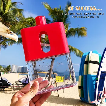 Portable A5 Size Water Bottle Outdoor Travel Sports Drinks Bottles Creative Plastic Paper Square Flat Kettle Drinkware 530ML
Portable A5 Size Water Bottle Outdoor Travel Sports Drinks Bottles Creative Plastic Paper Square Flat Kettle Drinkware 530ML
