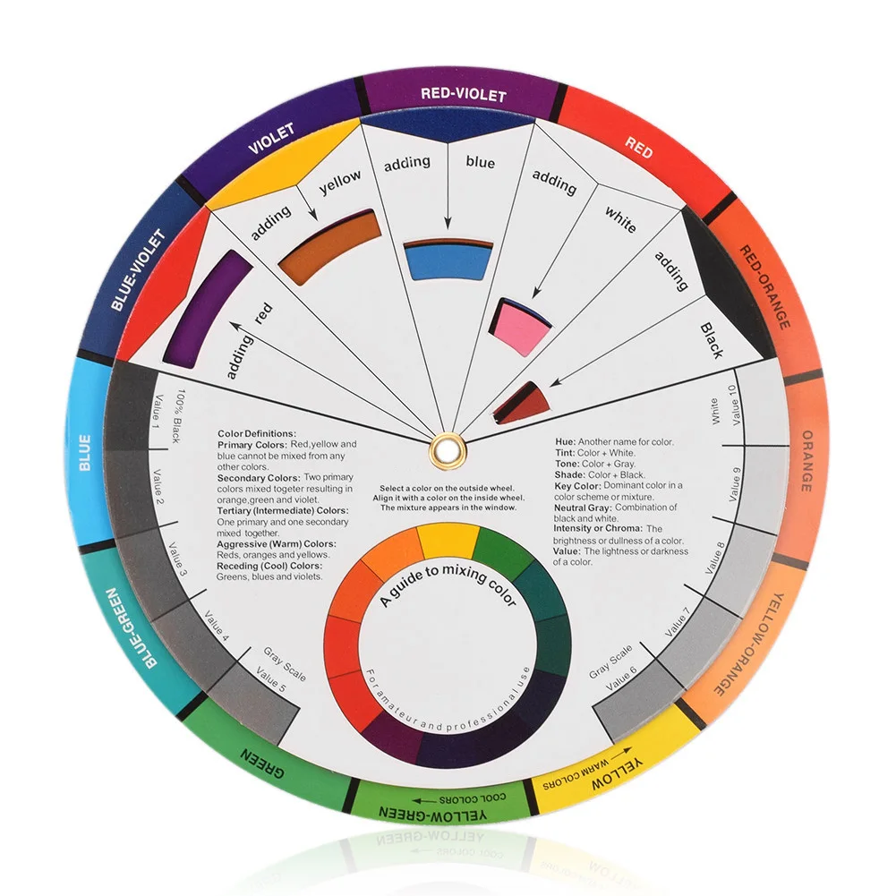 Color Wheel Mixing Rotary Paper Card 360 Degree Mini Portable Pigment Tool Gel Palette Salon Nail Professional Tattoo
Color Wheel Mixing Rotary Paper Card 360 Degree Mini Portable Pigment Tool Gel Palette Salon Nail Professional Tattoo