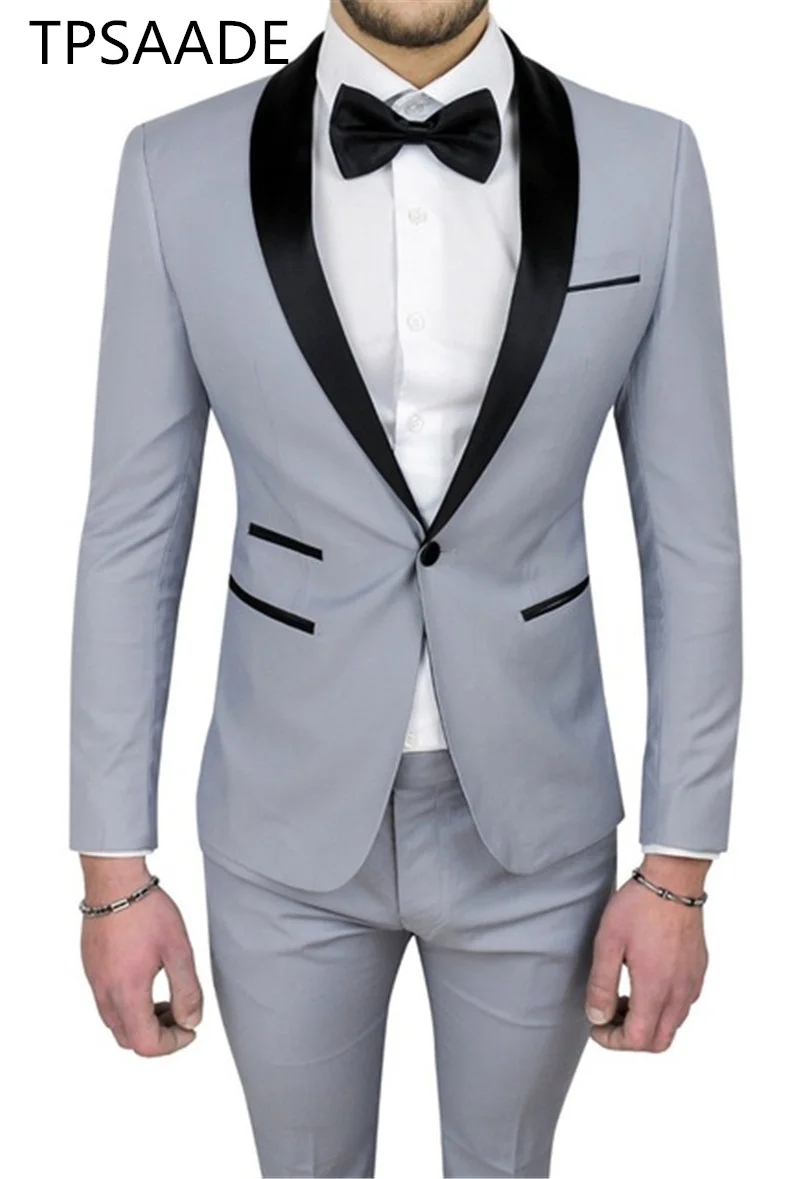 2019 Light Grey Men Suits One Button Shawl Lapel Two Pieces Blazer Jacket Men For Wedding Prom Suits Slim Fit Groomsmen Suit
2019 Light Grey Men Suits One Button Shawl Lapel Two Pieces Blazer Jacket Men For Wedding Prom Suits Slim Fit Groomsmen Suit