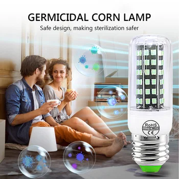 UVC LED Bulb E27 E14 UV LED Lamp 112LED Desinfection Light Corn Bulb 220V 110V Ultraviolet Light Bactericidal Sterilization Lamp
UVC LED Bulb E27 E14 UV LED Lamp 112LED Desinfection Light Corn Bulb 220V 110V Ultraviolet Light Bactericidal Sterilization Lamp