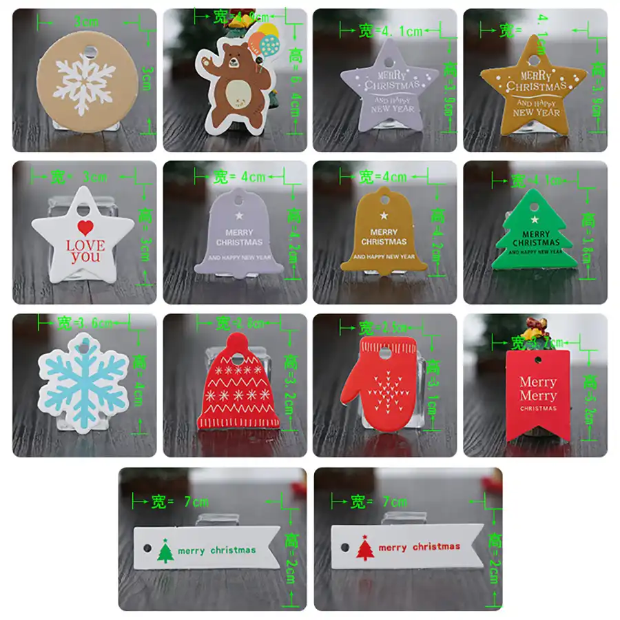 merry christmas paperboard ornaments santa claus christmas gifts