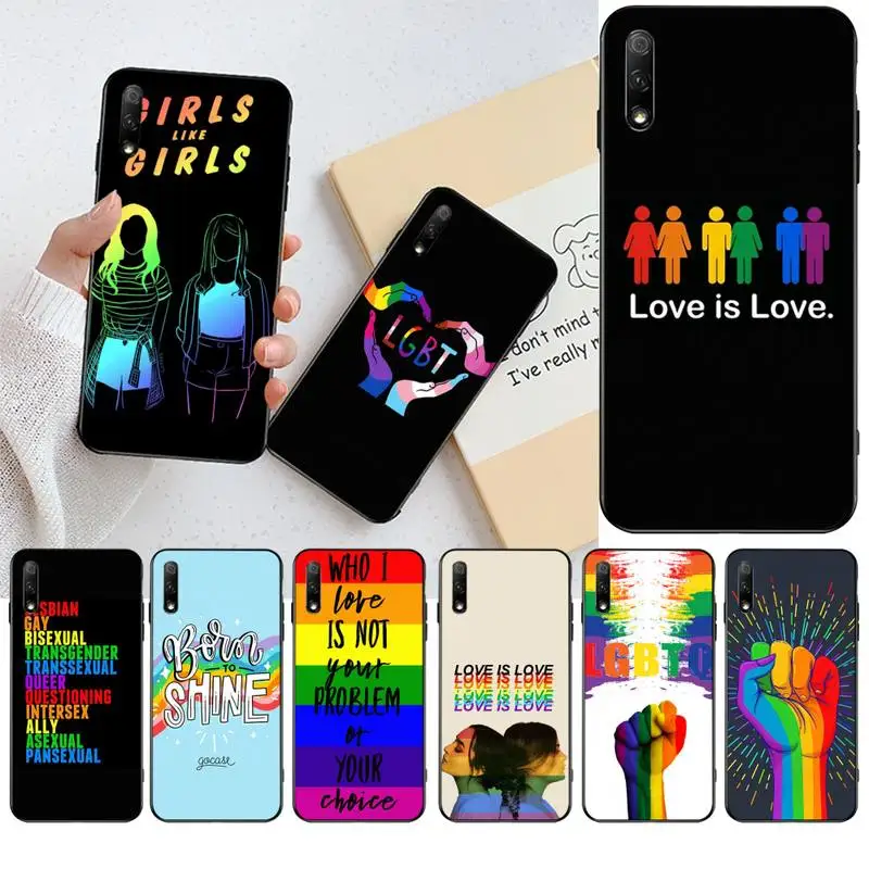 CUTEWANAN LGBT Lesbian Gay Bisexual Transgender Soft Silicone Phone Case For Huawei Nova 6se 7 7pro 7se honor 7A 8A 7C Prime2019 | Мобильные
