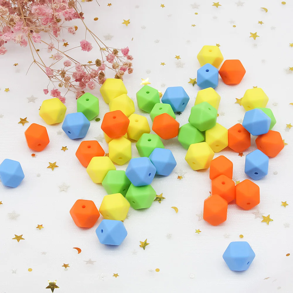Cute-Idea 500pcs 14mm silicone hexagon beads teether chew beads nursing Accessory teether making handmade DIY baby product toy
Cute-Idea 500pcs 14mm silicone hexagon beads teether chew beads nursing Accessory teether making handmade DIY baby product toy