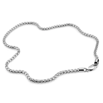 Classic unisex silver jewelry necklace 925 sterling silver box chain necklace men and women suitable 45-70CM length party bijoux 
Classic unisex silver jewelry necklace 925 sterling silver box chain necklace men and women suitable 45-70CM length party bijoux