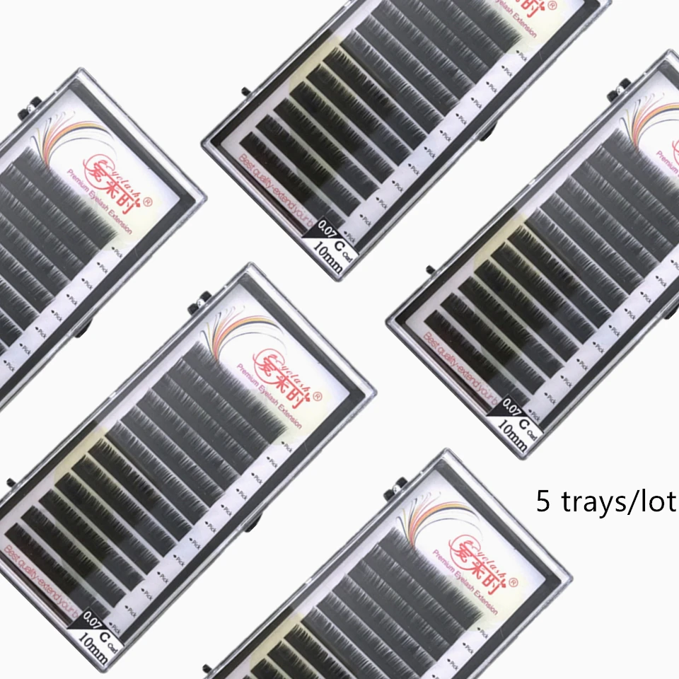NEWCOME 5 trays/lot Korea Silk Eyelashes Lash Extension Supplies Professional False Mink Eyelash Extensions Russian Volume Lash
NEWCOME 5 trays/lot Korea Silk Eyelashes Lash Extension Supplies Professional False Mink Eyelash Extensions Russian Volume Lash