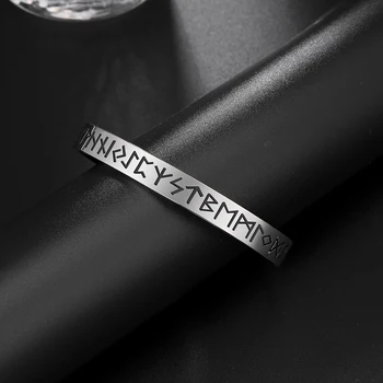 EUEAVAN Runes Letters Ancient Nordic Talisman Engraving Stainless Steel Bangle God's Blessing Amulet Bracelet
EUEAVAN Runes Letters Ancient Nordic Talisman Engraving Stainless Steel Bangle God's Blessing Amulet Bracelet