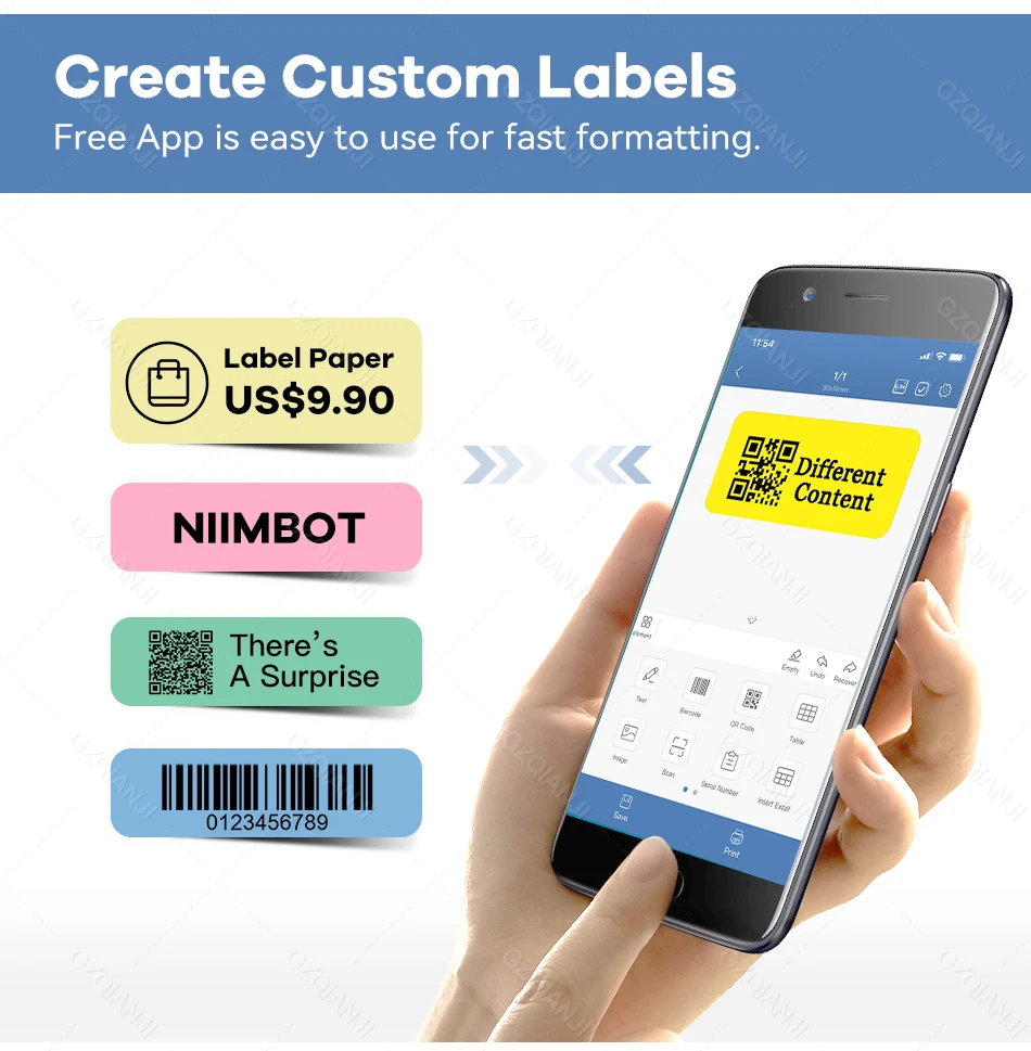 Generic 2023 Niimbot Label Printer D110 Est Mini Wireless Protable